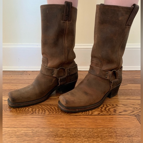 Frye Shoes - FRYE Leather Harness Boots